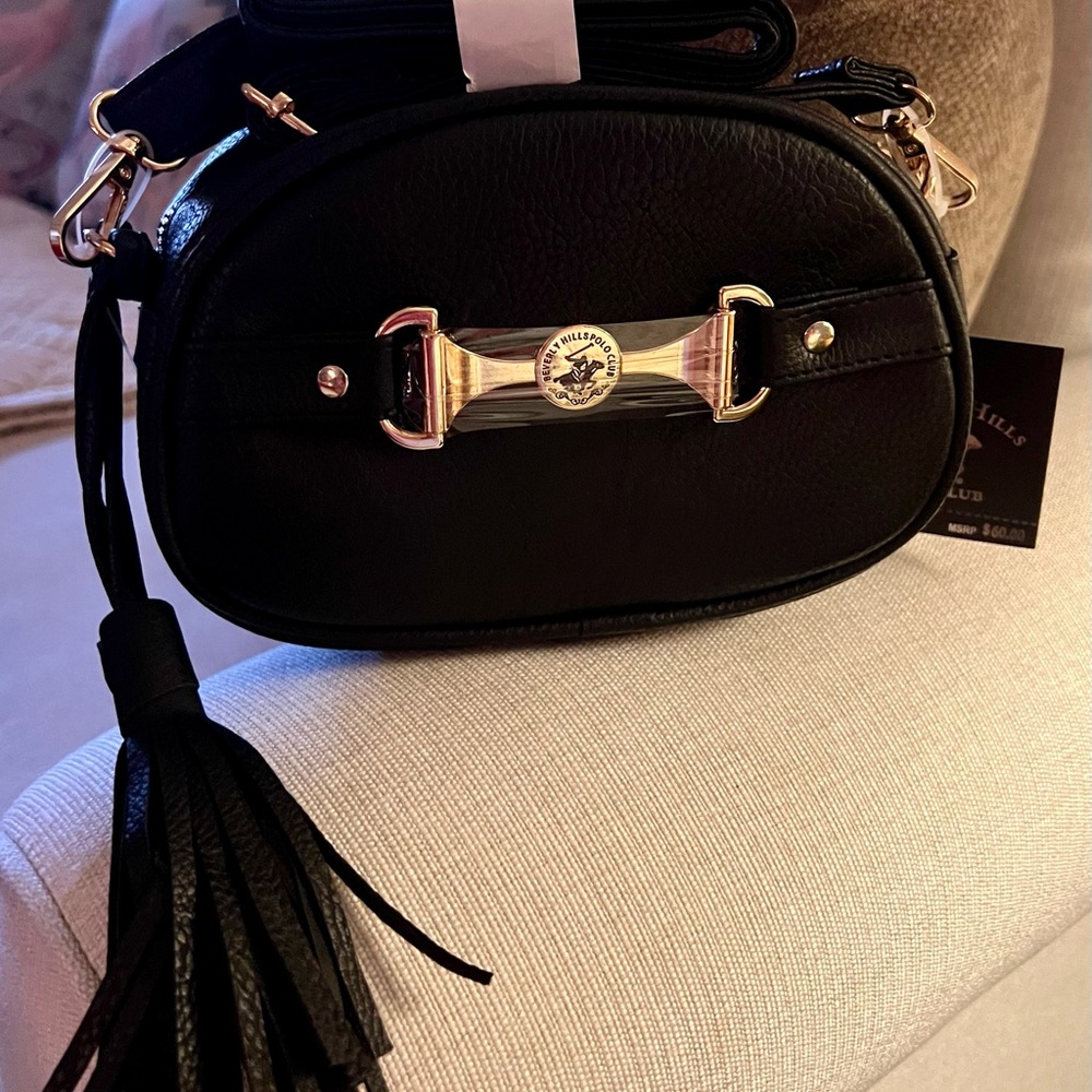 Beverly Hills Polo Club Black Bag with gold Detail